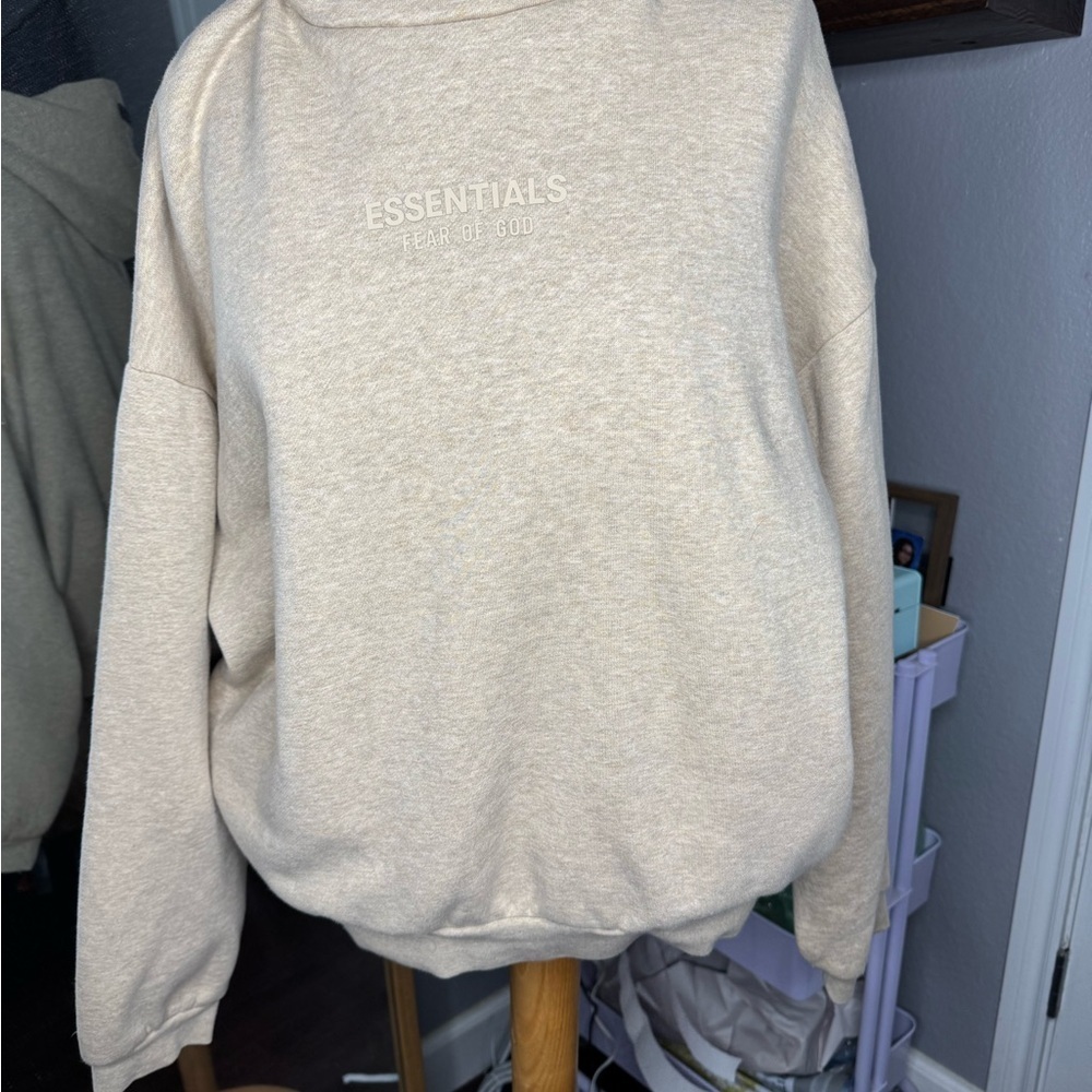 Essentials Light Beige Turtleneck Sweater - Picture 2 of 4